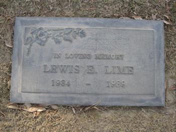 Lime,   Lewis Edward gravesite