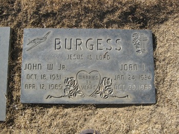 Burgess,   John William gravesite