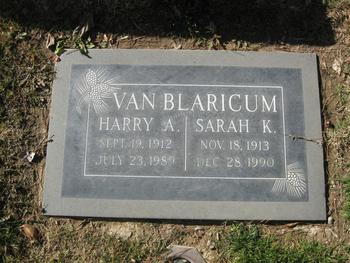 Van Blaricum,   Harry A. gravesite