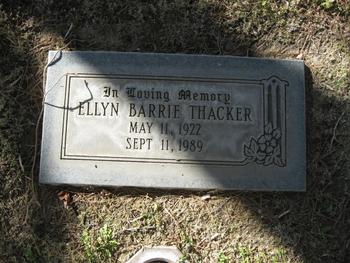 Thacker,   Ellyn gravesite