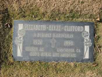 Clifford,   Elizabeth Elyze gravesite