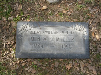 Miller,   Minta Estelle gravesite