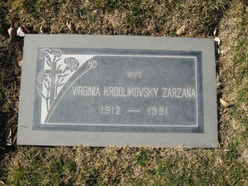 Zarzana,   Virginia gravesite