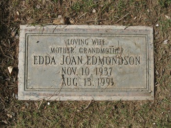 Edmondson,   Edda Joan gravesite