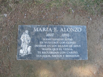 Alonzo,   Maria Eduvina gravesite