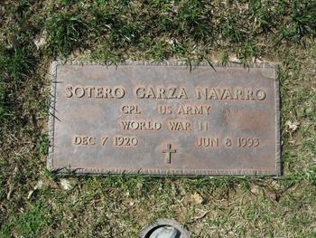 Navarro,   Sotero Garza gravesite