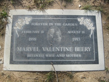 Beery,   Marvel Valentine gravesite