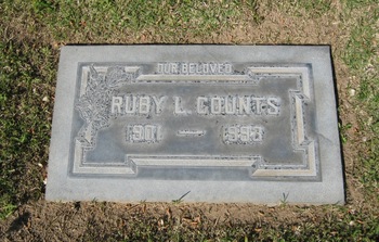 Counts,   Ruby Lee gravesite