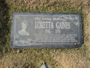Gaines,   Loretta Maria gravesite