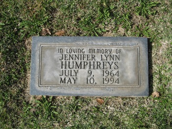 Humphreys,   Jennifer Lynn gravesite