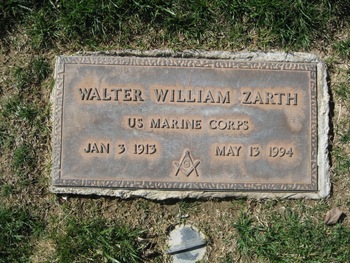 Zarth,   Walter William Richard gravesite