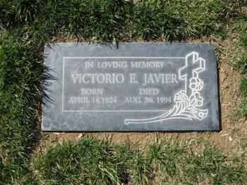 Javier,   Victorio Edralin gravesite