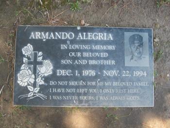 Alegria,   Armando Andre gravesite