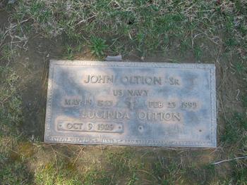 Oltion,   John gravesite