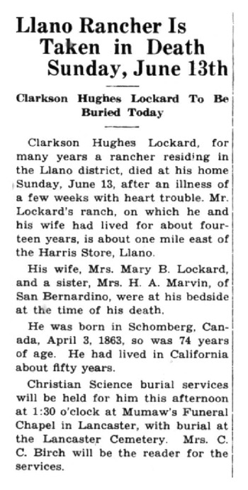 Lockard,   Clarkson Hughes obituary