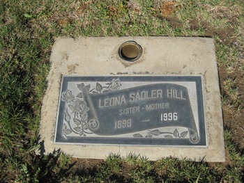 Hill,   Leona California gravesite