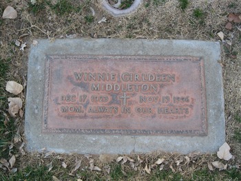Middleton, Winnie Girldeen gravesite