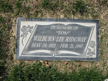 Ridgway,   Wilburn Lee gravesite