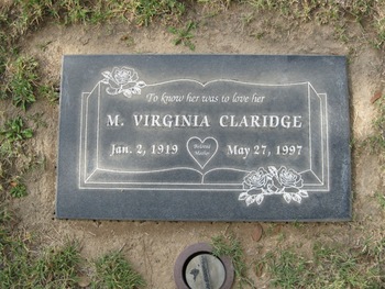 Claridge, Martha Virginia gravesite