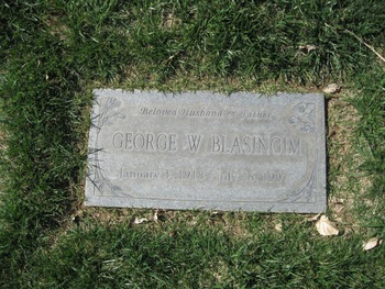 Blasingim,   George Winfred gravesite