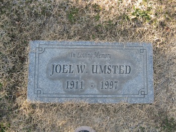Umsted,   Joel Walter gravesite
