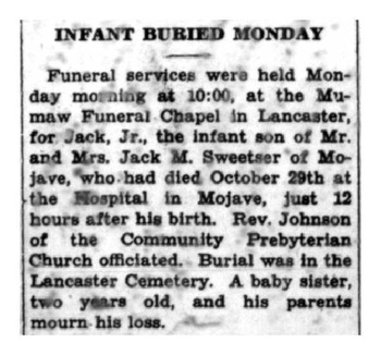 Sweetzer,   Jack McCreary obituary