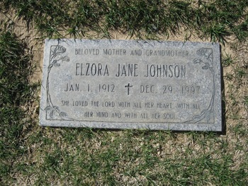 Johnson,   Elzora Jane gravesite