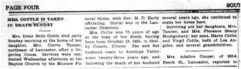 Cottle,   Irene Belle obituary