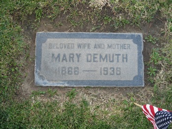 DeMuth,   Mary gravesite