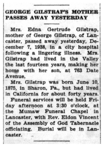 Gilstrap,   Edna C. obituary