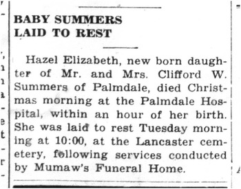 Summers,   Hazel obituary