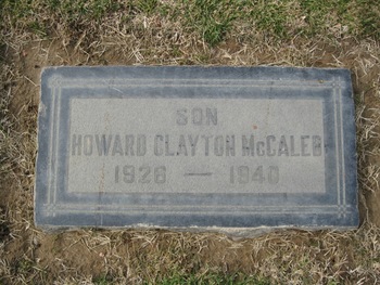 McCaleb,   Howard Clayton gravesite