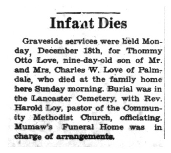 Love,   Tommy Otto obituary