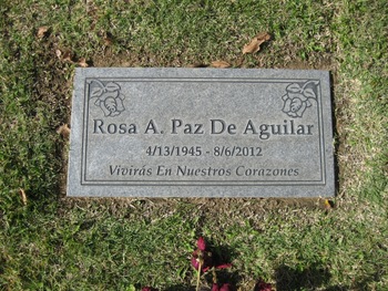 Paz De Aguilar,   Rosa A. gravesite
