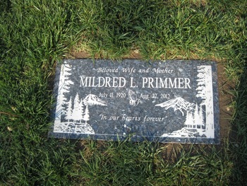 Primmer,   Mildred Lucille ('Mickey') gravesite
