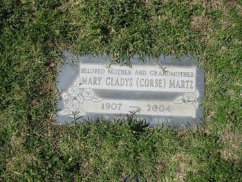 Martz,   Mary Gladys gravesite