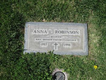 Robinson,   Anna L. gravesite