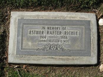 Richie,   Esther Rafter gravesite