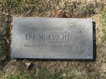 Knight,   Eva M. gravesite