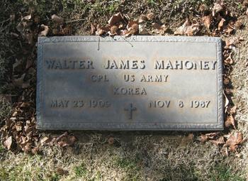 Mahoney, Walter James gravesite