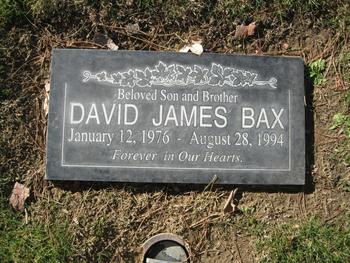 Bax,   David James gravesite