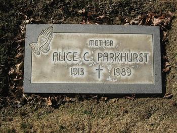 Parkhurst,   Alice Christine gravesite