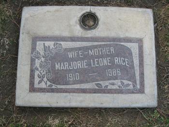 Rice,   Marjorie Leone gravesite