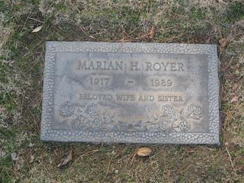 Royer,   Marian R. gravesite