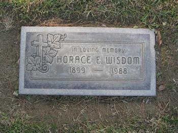 Wisdom,   Horace Eugene gravesite