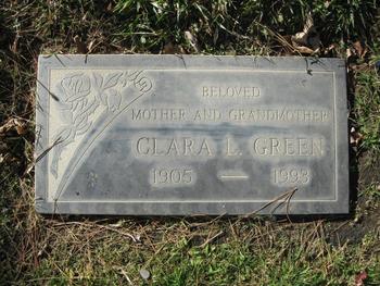 Green,   Clara Lorena gravesite