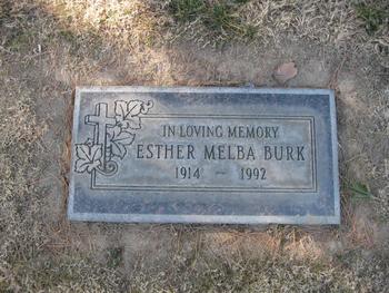 Burk,   Esther Melba gravesite