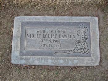 Dawson,   Violet Louise gravesite