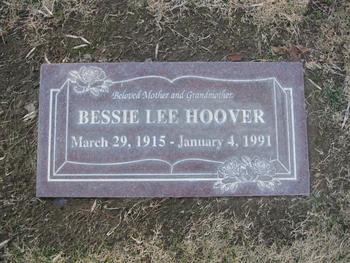 Hoover,   Bessie Lee gravesite