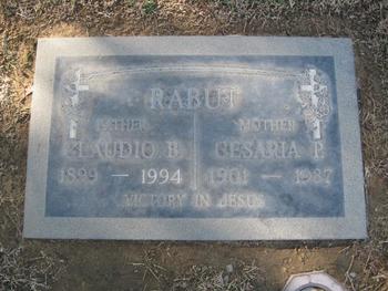 Rabut,   Claudio Baliola gravesite